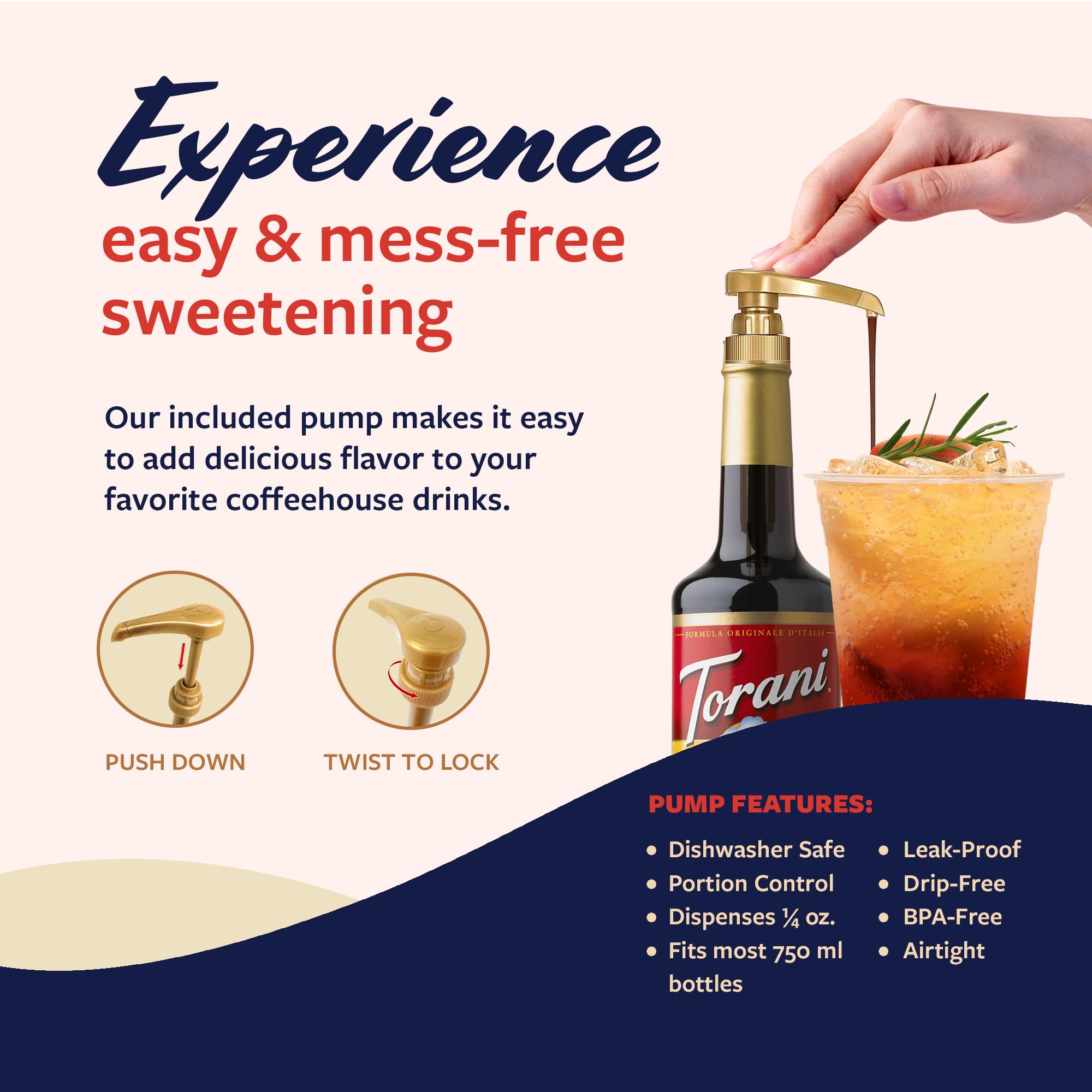 Torani Blood Orange Syrup drink idea visuals inspire refreshing beverages.