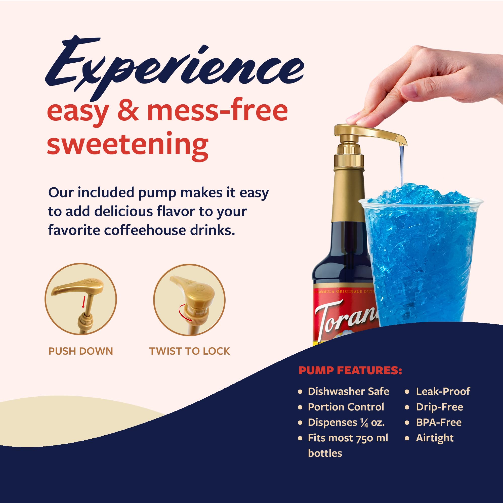 Torani Blue Raspberry Syrup bottle ready on the kitchen counter