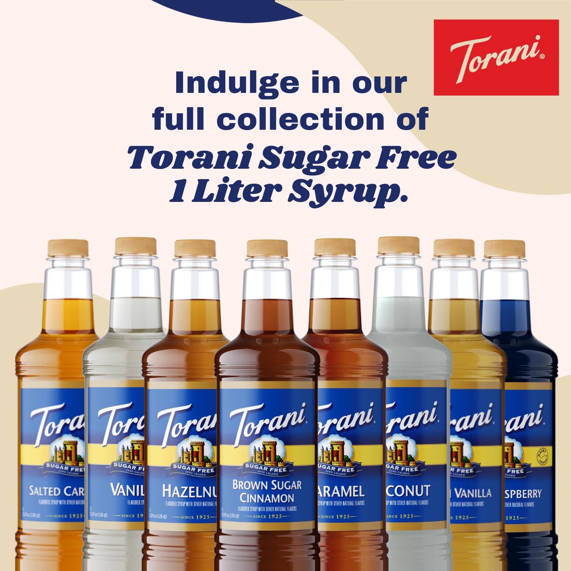 Torani syrup elevates dairy-friendly beverages with fruity color.