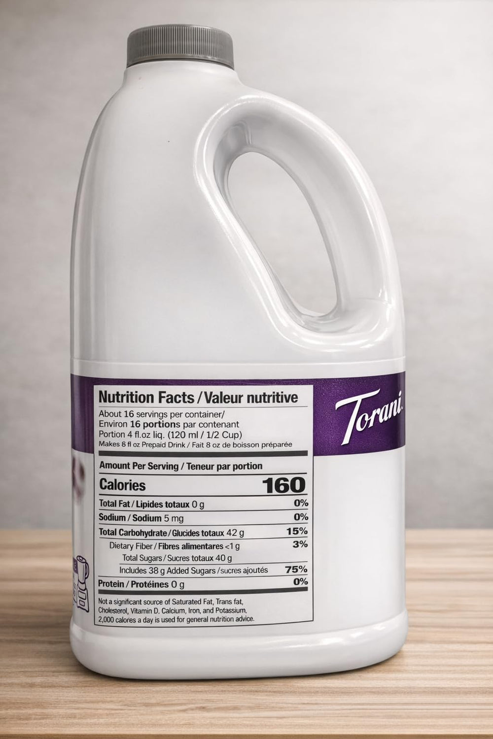 Torani smoothie mix over ice showcasing authentic fruit flavor