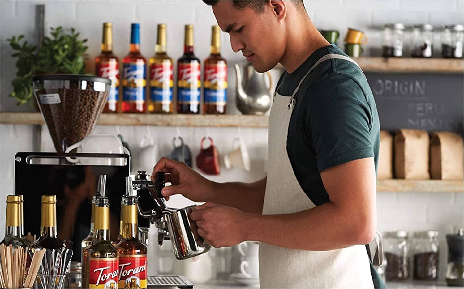 750 ml Torani syrups provide long-lasting flavor for daily drinks and seasonal treats.