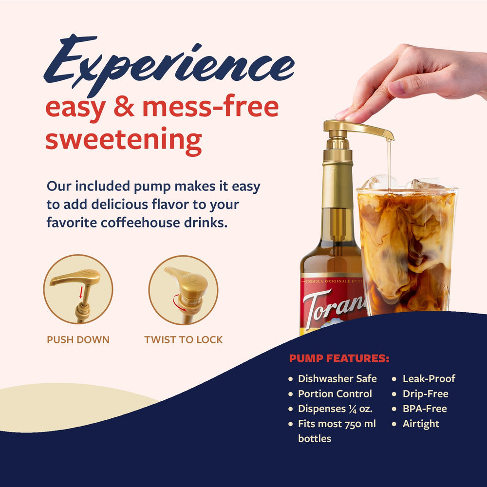 Dessert topping using Torani caramel syrup for drizzle