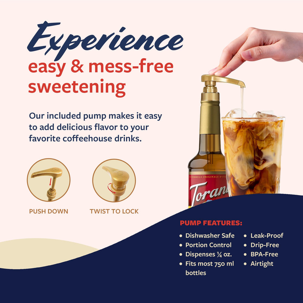 Torani caramel syrup used to craft cafe-style beverages at home
