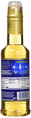 Close-up of Torani Hazelnut label highlights natural flavor and cane sugar.
