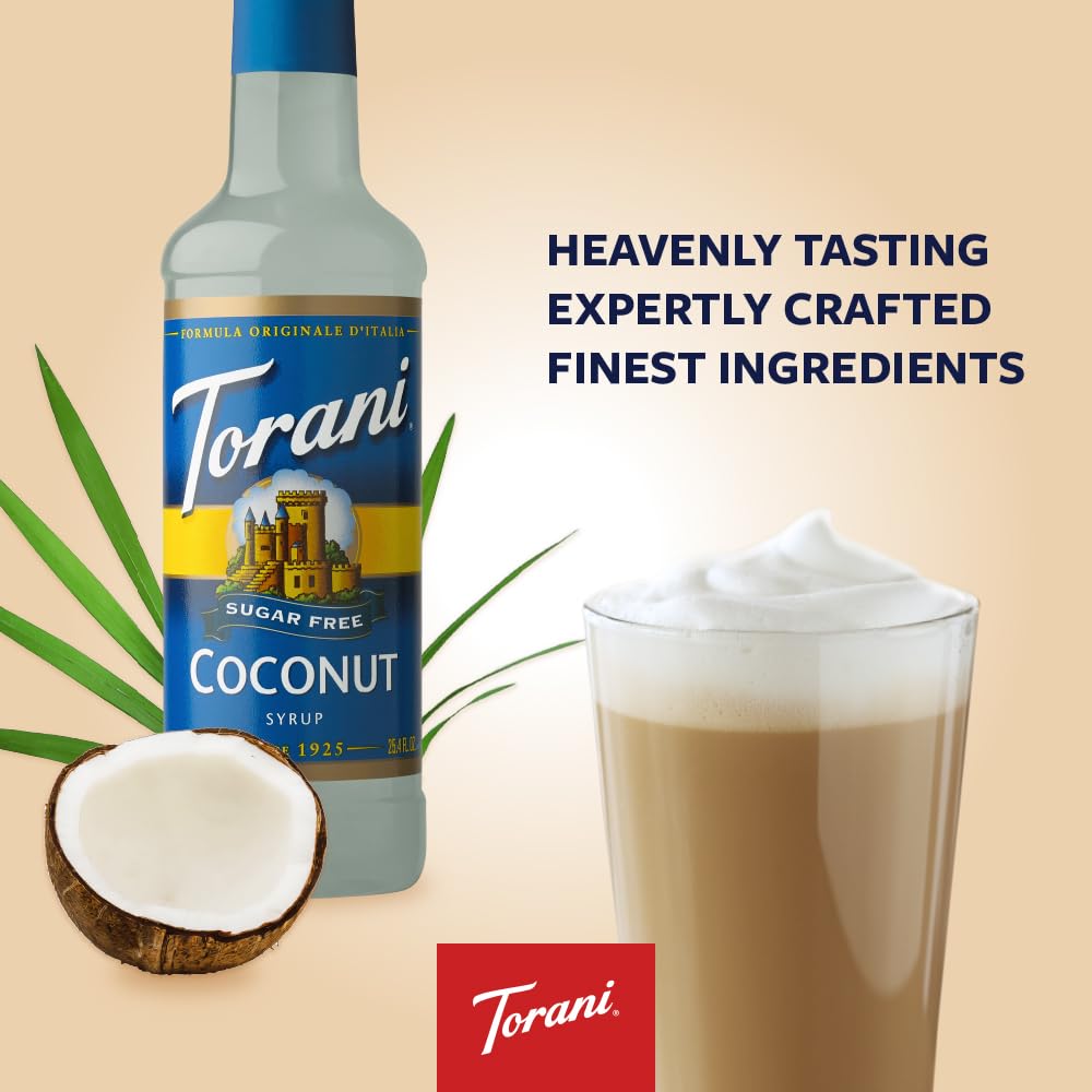Ambient tropical mood with Torani Coconut Sugar Free Syrup