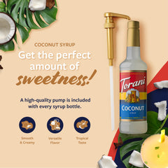 Torani coconut syrup in cocktails adds island sweetness.