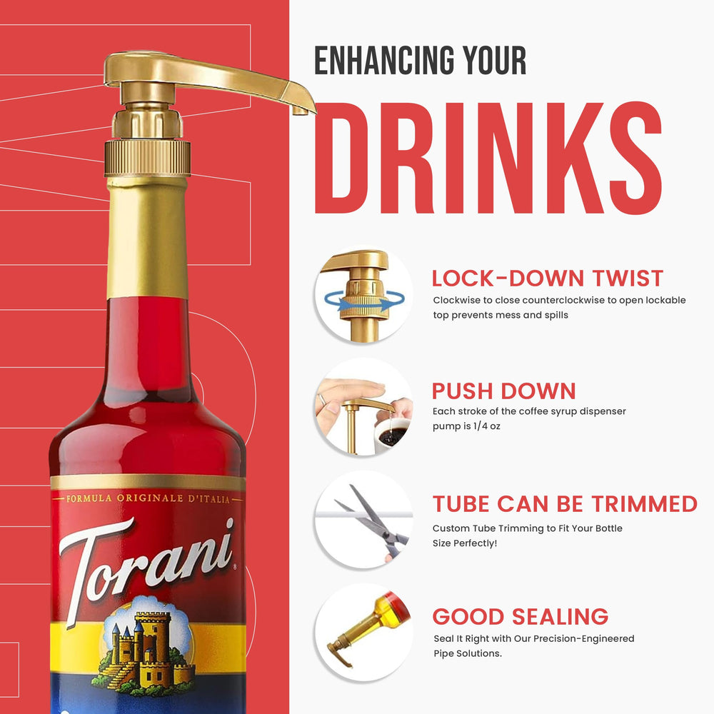 Torani Cherry Syrup bottle pairs with espresso desserts.