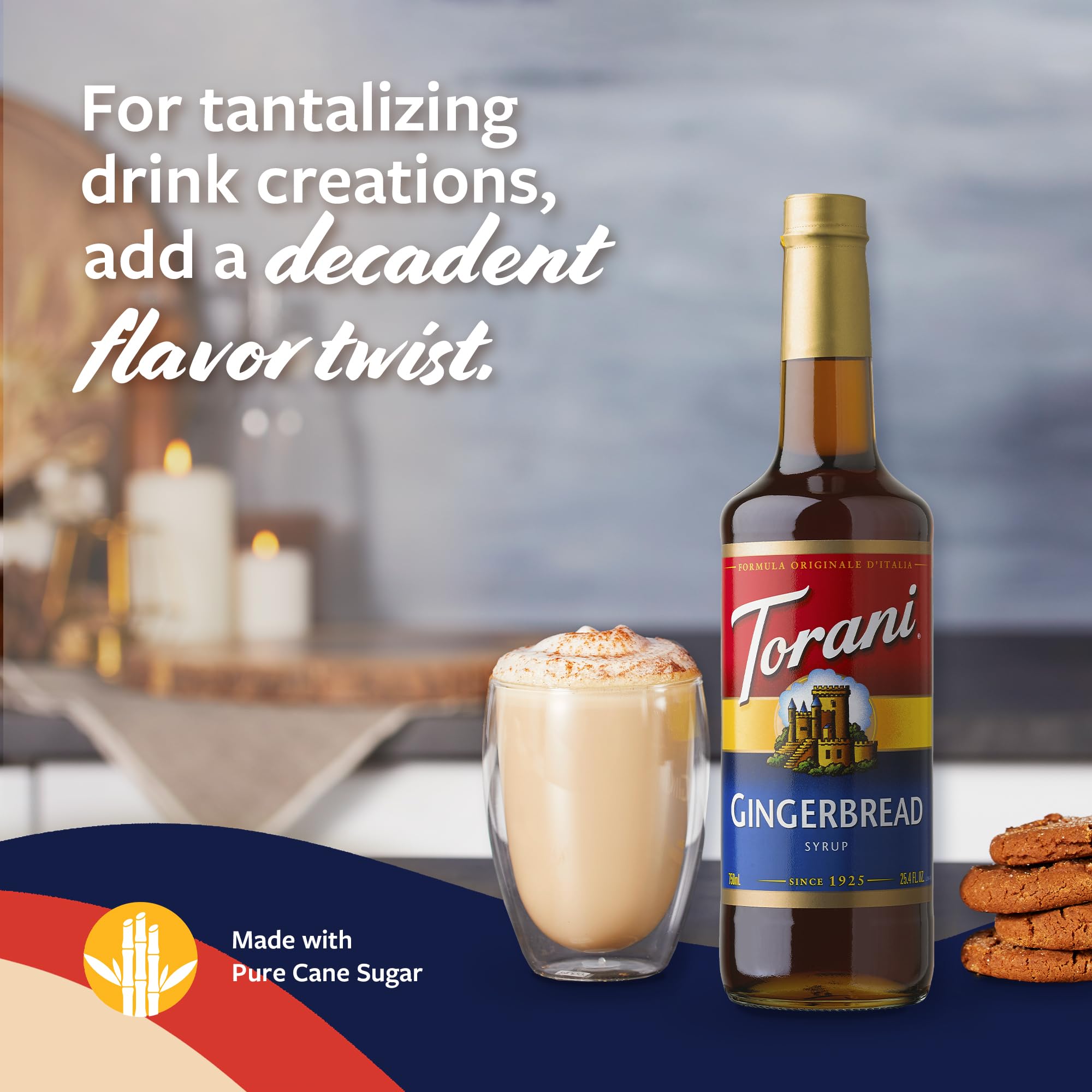 Hot steamer beverage enhanced by Torani Gingerbread Syrup flavor.