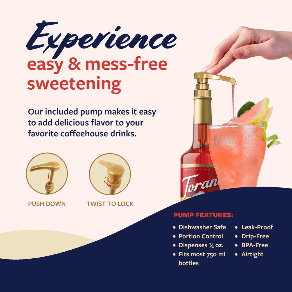 Torani Guava Syrup enhances sparkling water and lemonade