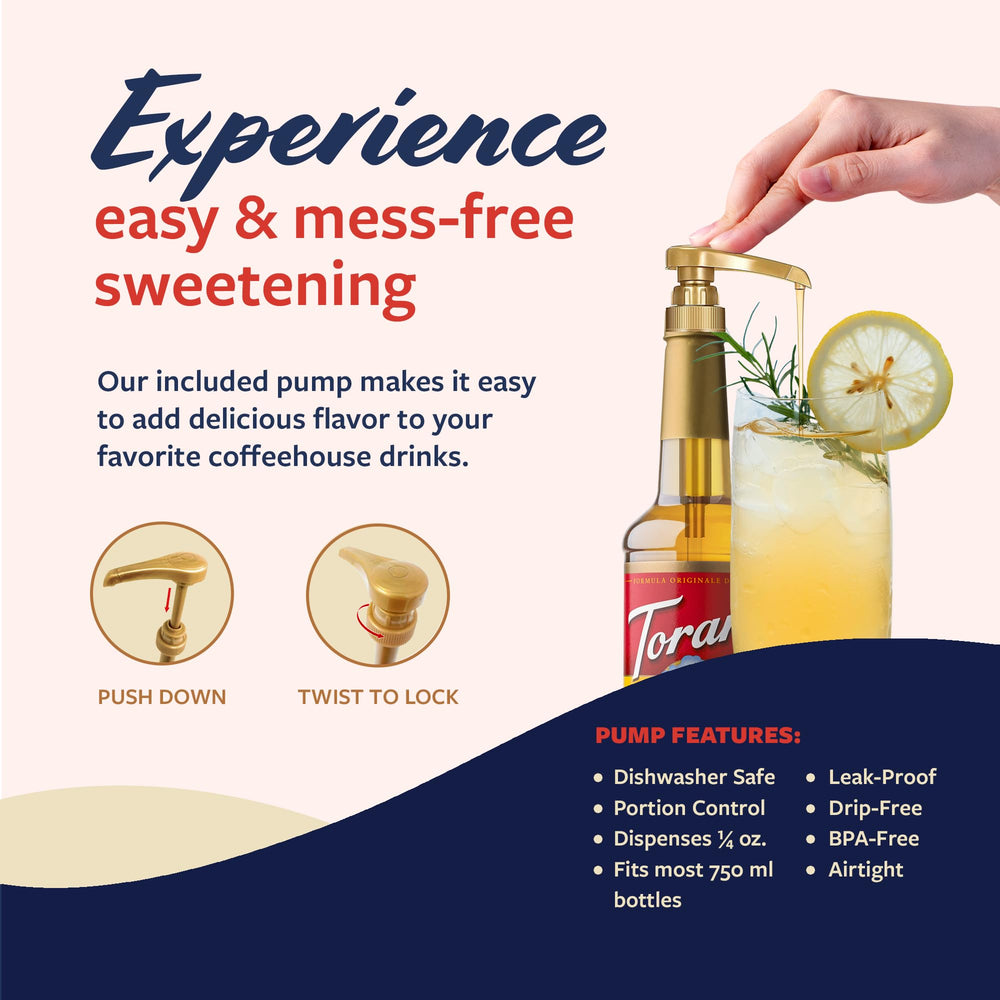Torani honey sweetener adds natural honey sweetness to desserts.