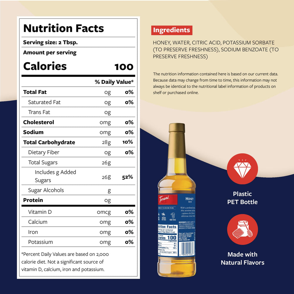 Torani pump included for precise sweetness in hot lattes.
