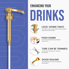 Jimoco Syrup Pump Dispenser shown for easy, mess-free flavor control.