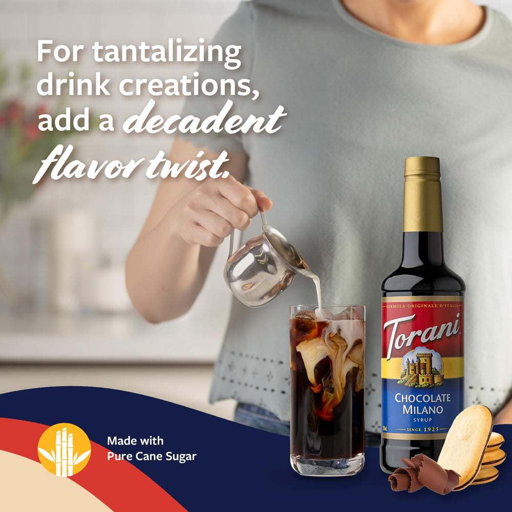 Latte crafted with Torani Chocolate Milano Syrup for indulgent chocolate notes