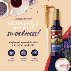 Torani Lavender Syrup in lemonade glass adds refreshing floral notes