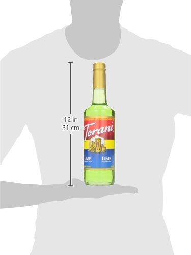 Torani Lime Syrup splash in a drink, flexible flavor option.