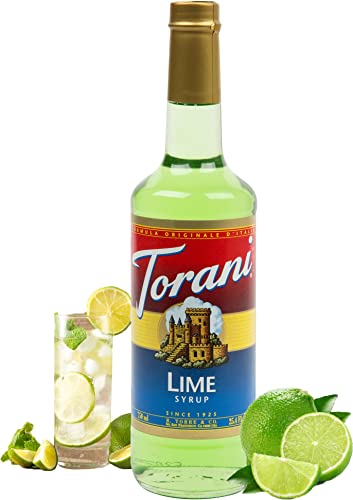 Torani Lime Syrup added to tea to brighten citrus notes.