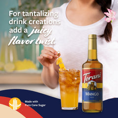 Torani Mango Syrup elevates cocktails and mocktails with tropical aroma.