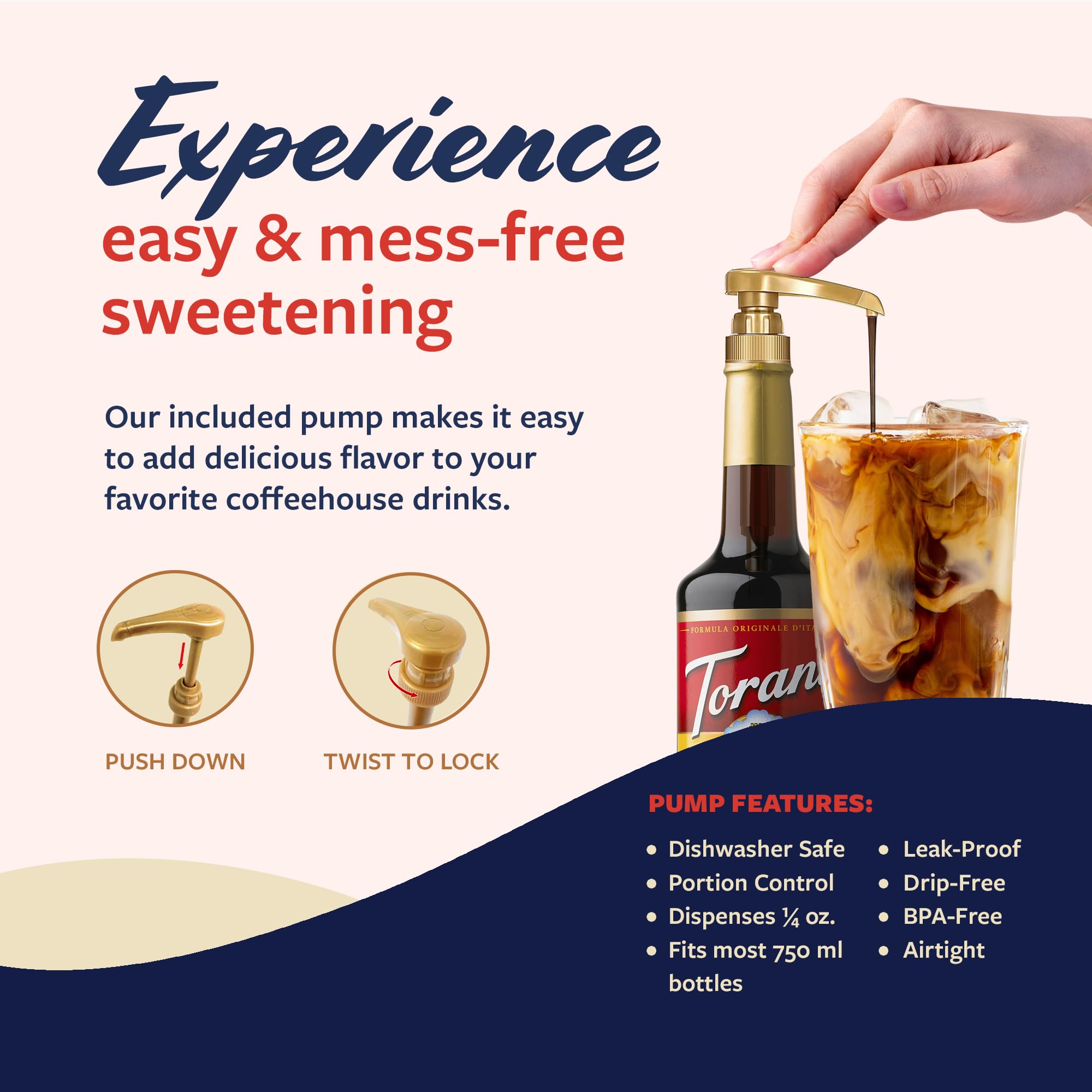 Torani maple syrup on dessert enhances sweetness and aroma