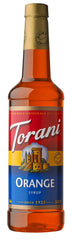 Torani Orange Syrup pump-action pour enables easy, mess-free flavoring for drinks