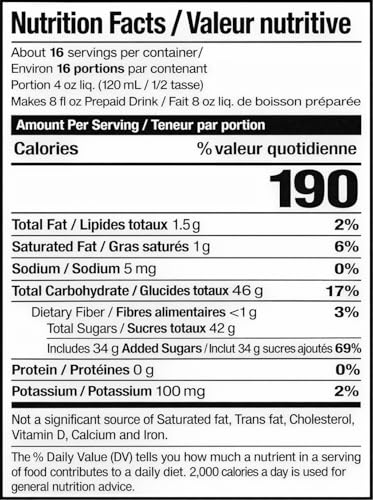 Closeup of Torani pineapple coconut blend real fruit flavors