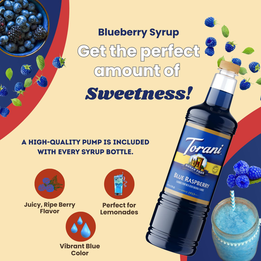 Torani pump enables precise, mess-free pouring.