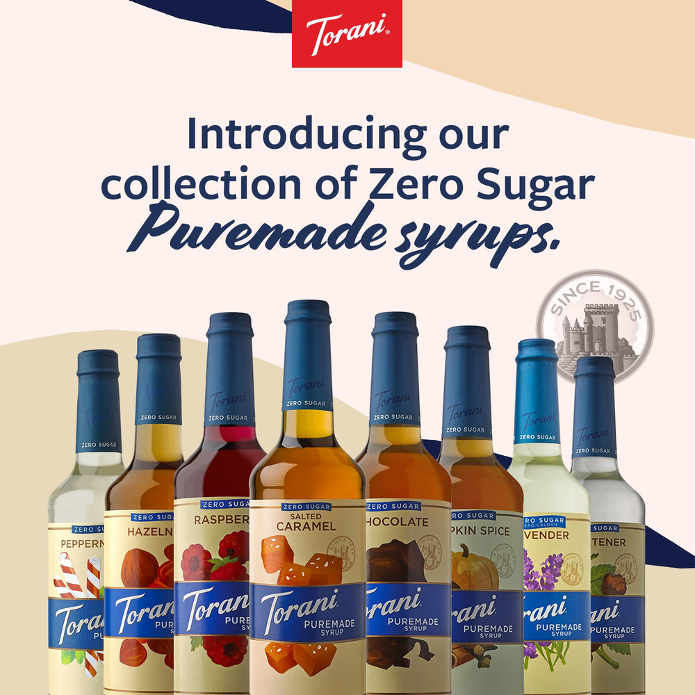 Torani Puremade Zero Sugar Pump Syrup bottle back label details
