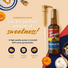Latte creation with Torani Pumpkin Pie Syrup and warm pumpkin spice.