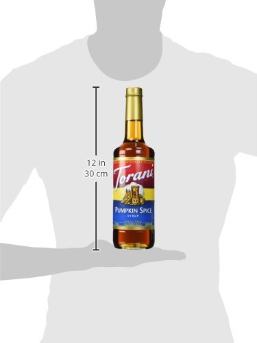 Torani Pumpkin Spice syrup used to create festive iced drinks.