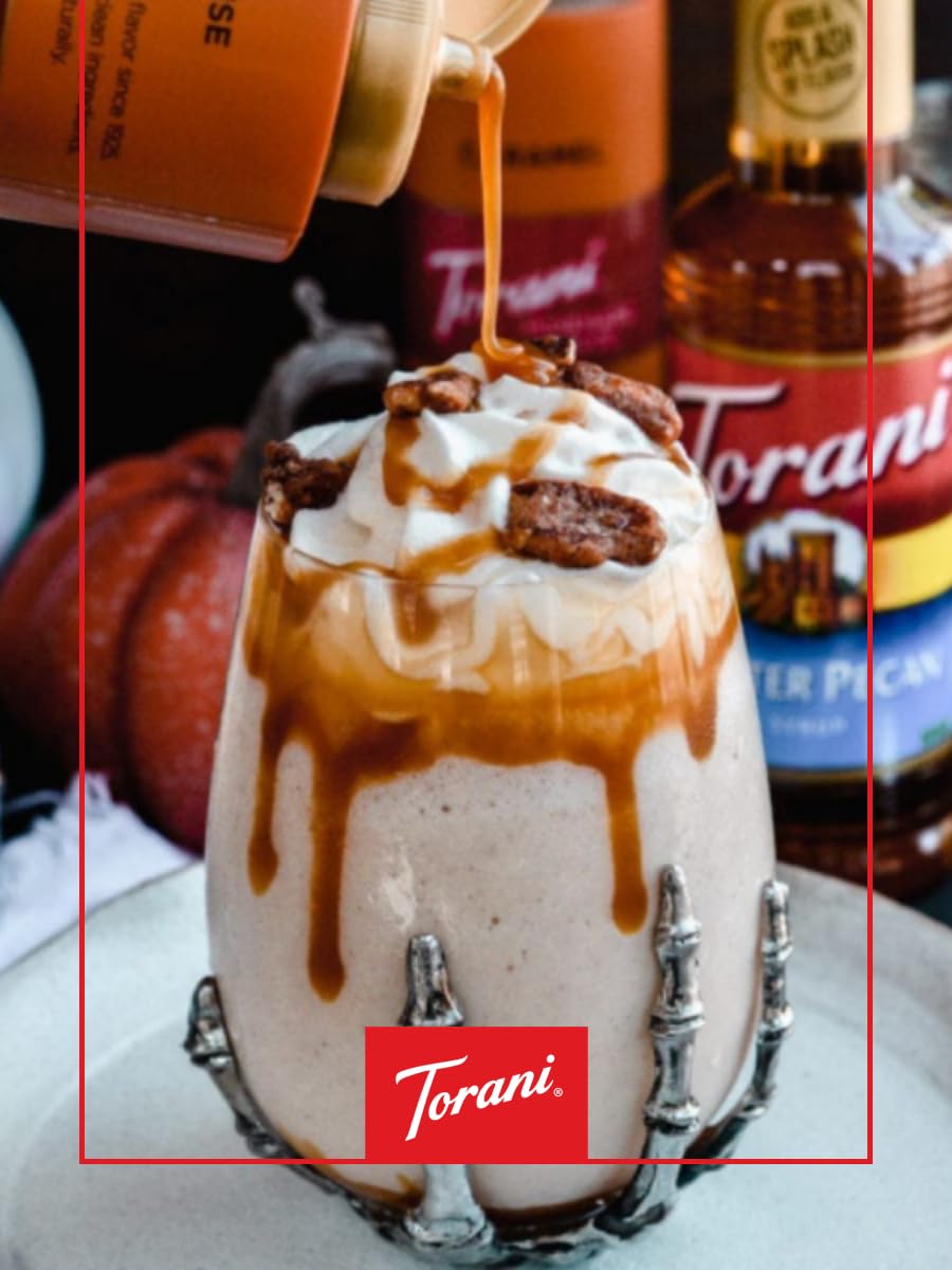 Torani Puremade Caramel Sauce gluten-free label highlighted for dietary-friendly indulgence