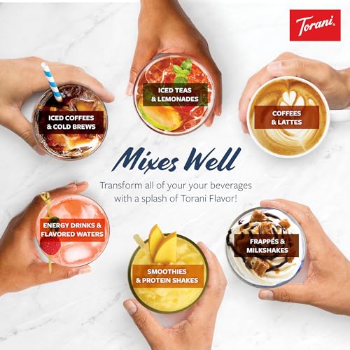 Torani salted chocolate caramel served in a glass as a versatile topping