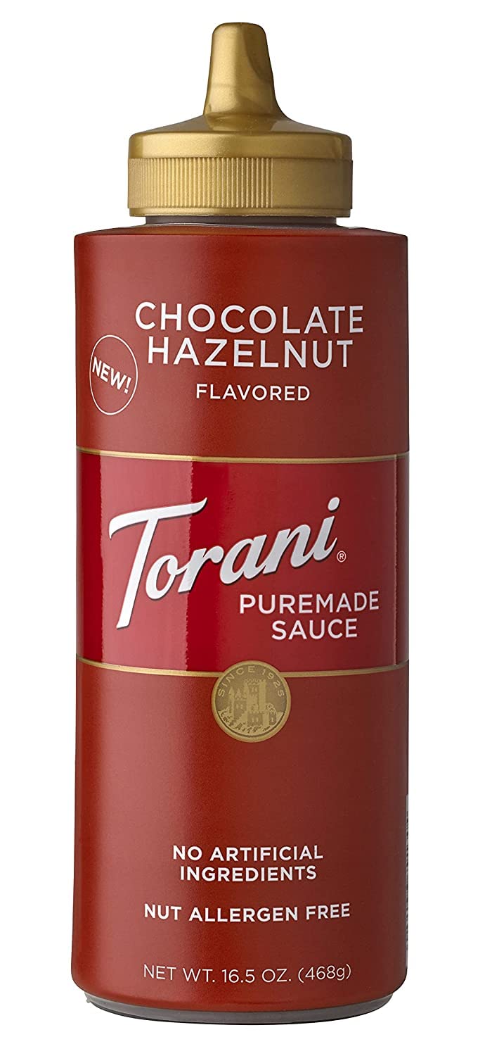 Torani Puremade Chocolate Hazelnut ingredients-glass displays no artificial ingredients