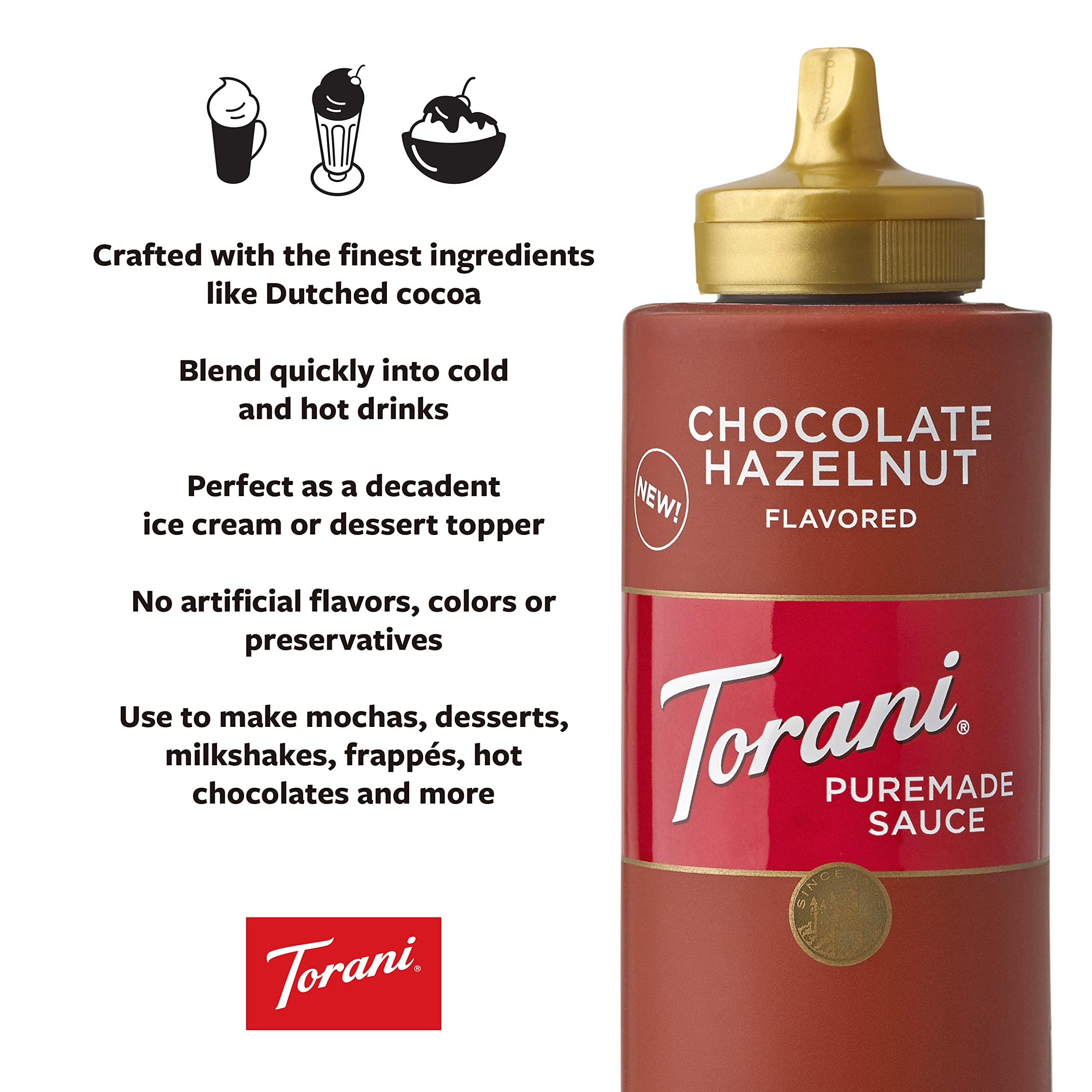 Torani Puremade Chocolate Hazelnut milkshake-blend non-GMO indulgence