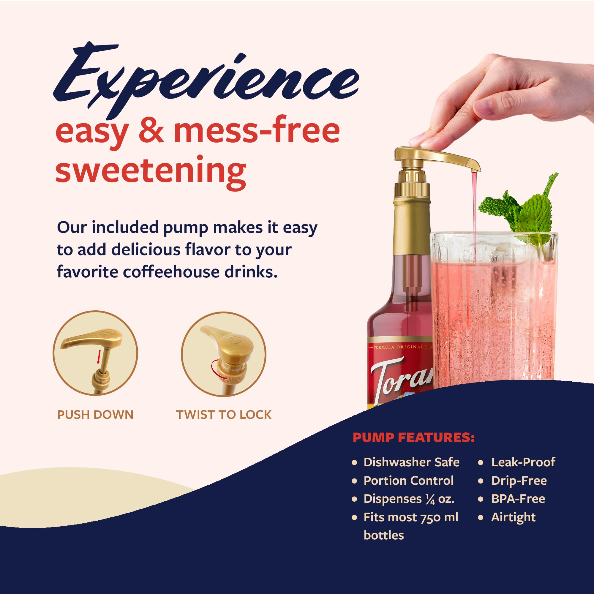 Torani Rose Syrup bottle for sodas and mocktails offers versatile sweetness.