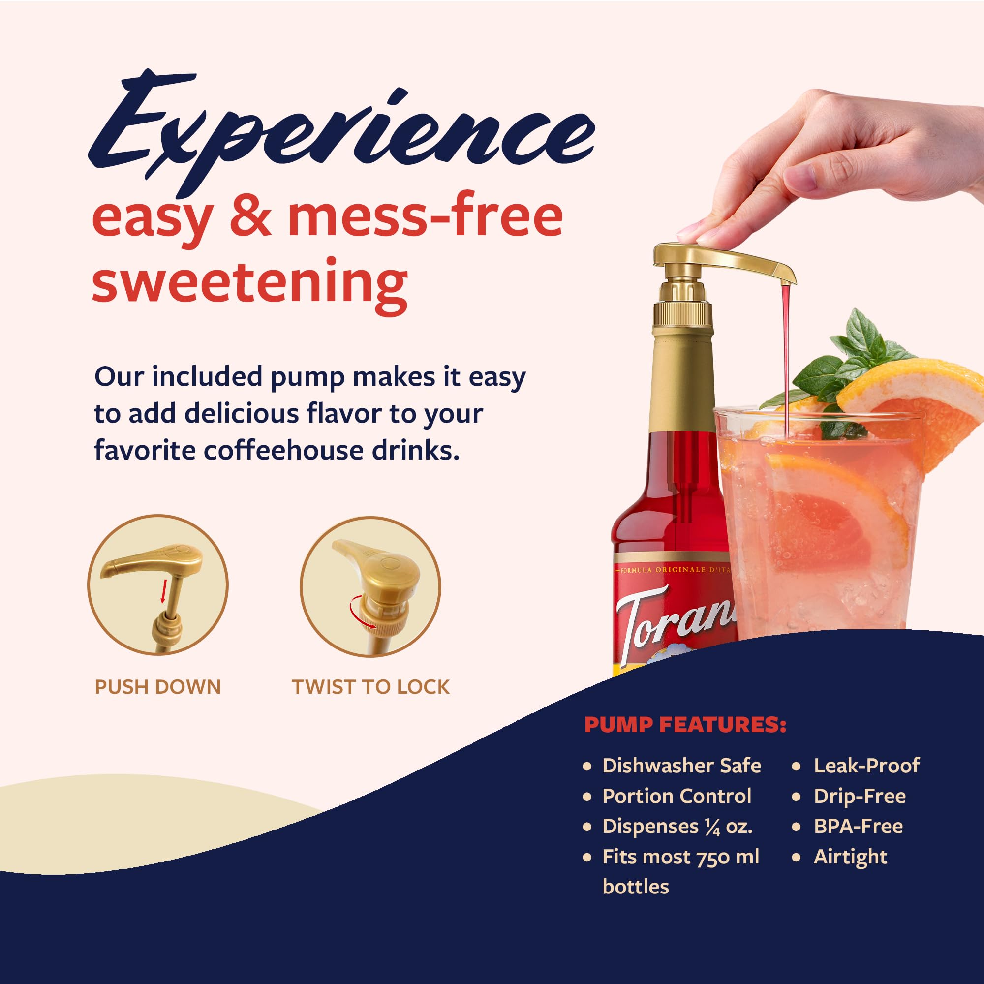 Torani Ruby Red Grapefruit Syrup mocktail station ready with vibrant flavor