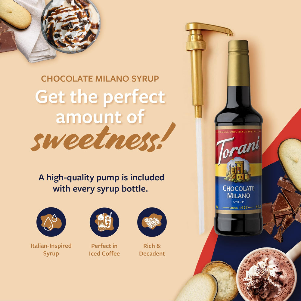Steamers and lattes elevated with Torani Chocolate Milano Syrup