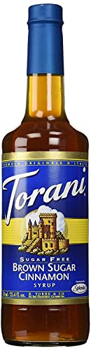 Pour-over iced coffee featuring Torani Sugar Free Brown Sugar Cinnamon Syrup
