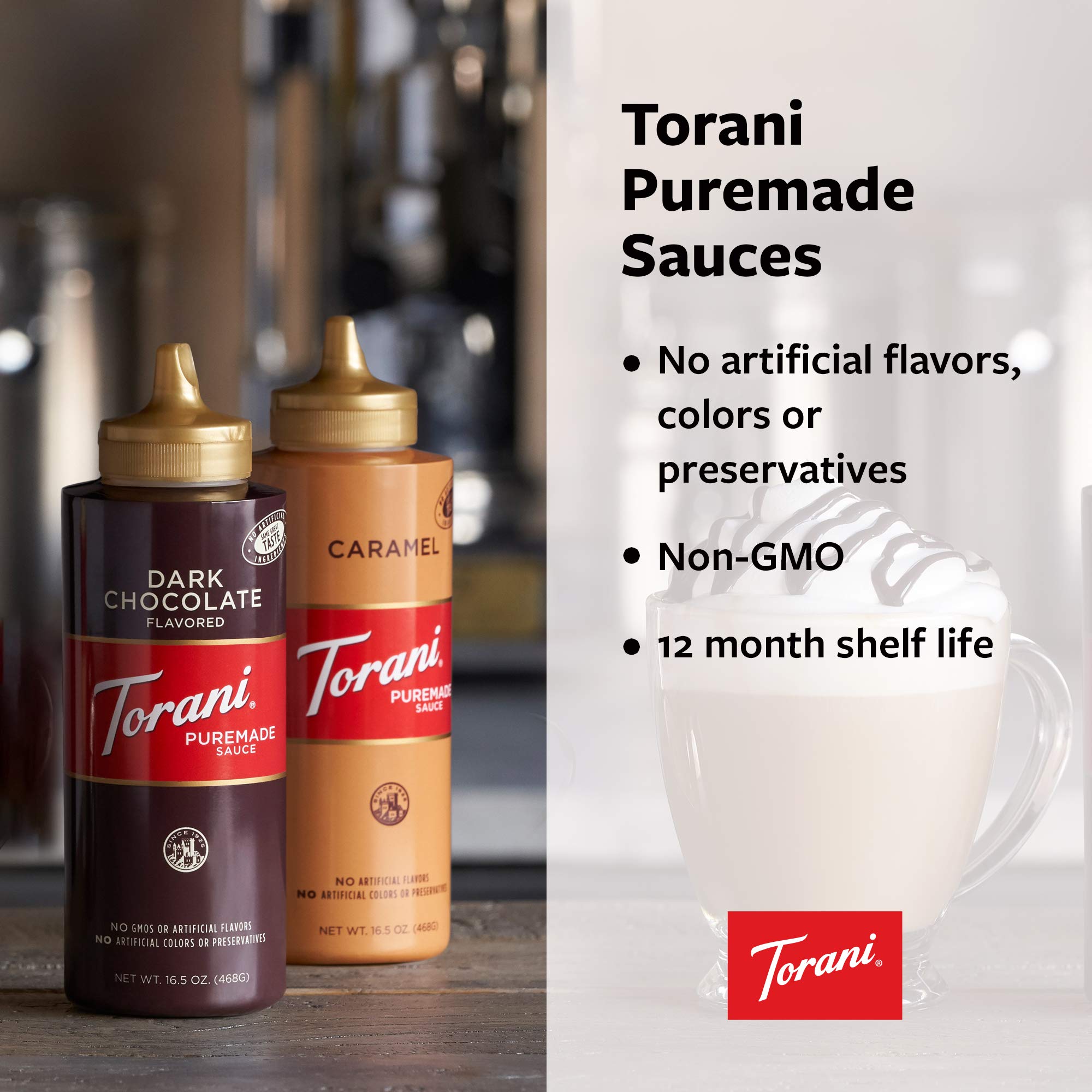 Dessert topping using Torani Sugar Free Caramel Sauce.