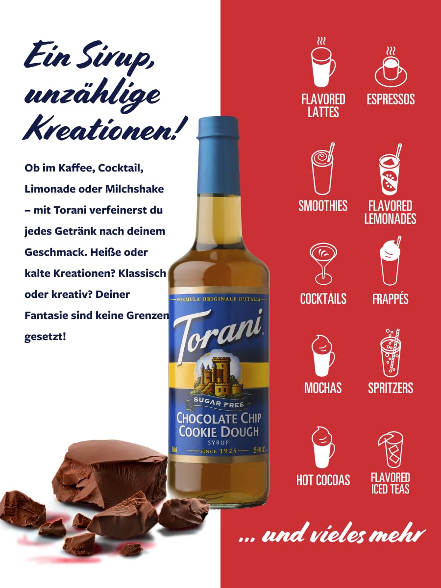 Latte with Torani sugar-free cookie dough swirl and rich aroma.