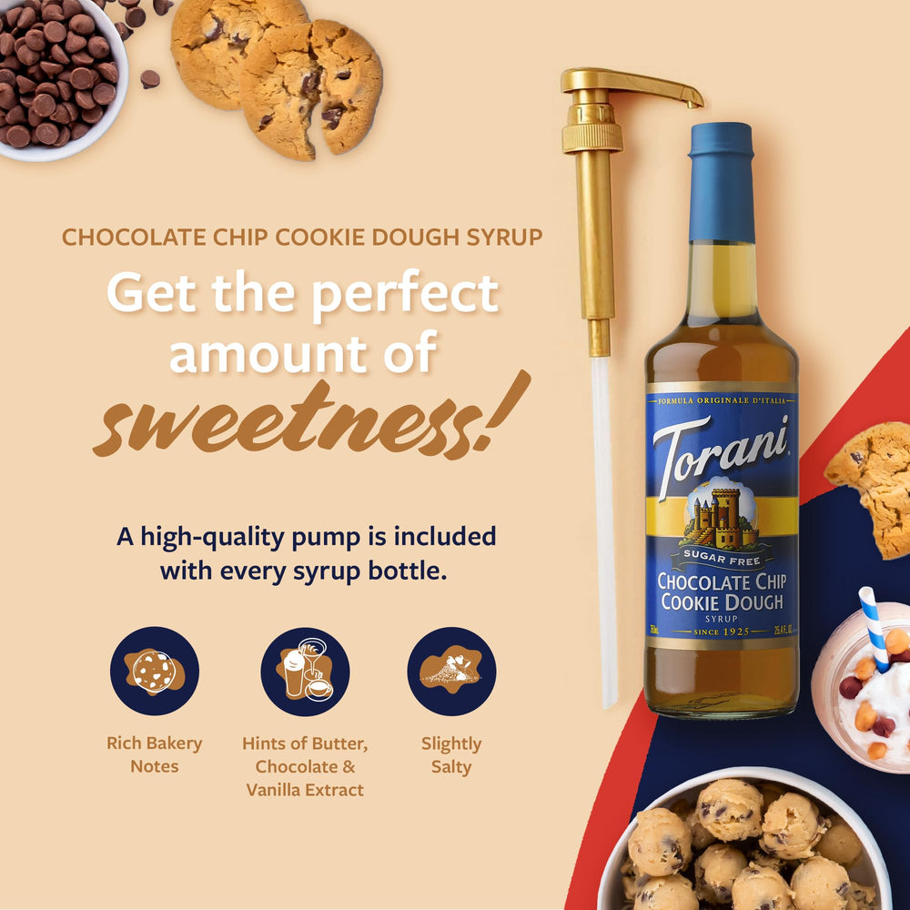 Torani Sugar-Free Chocolate Chip Cookie Dough latte idea using syrup
