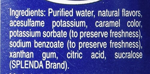 Torani Sugar Free Chocolate Macadamia Nut Syrup ingredients close-up showing quality.