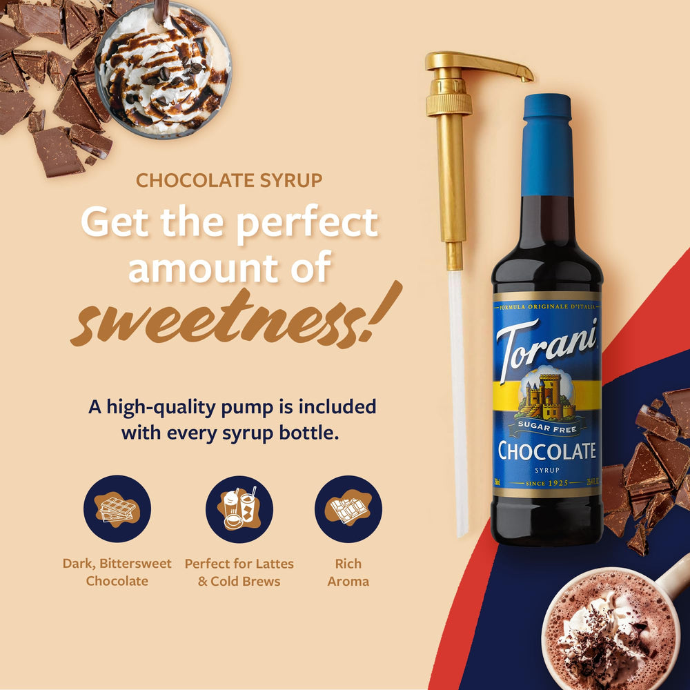 Torani sugar free chocolate creates cafe-style twists at home for indulgent beverages.