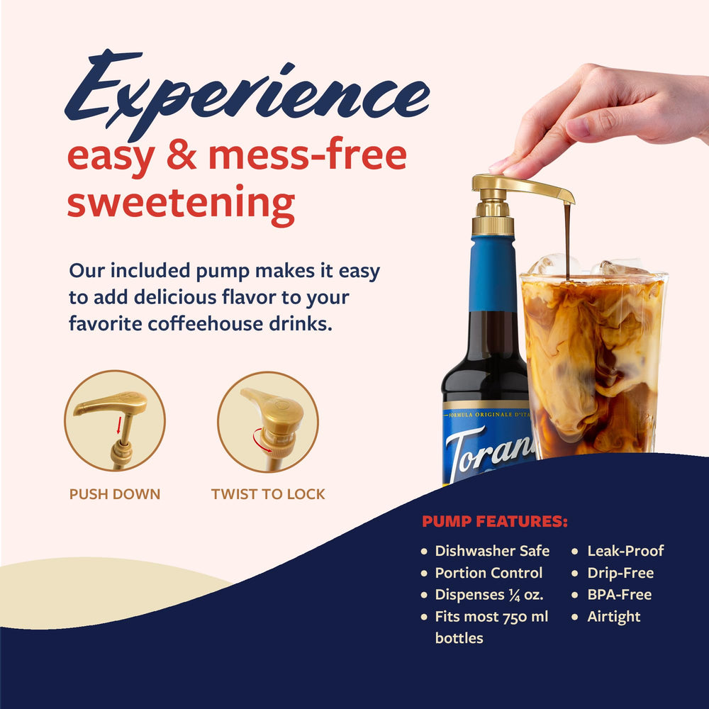 Torani zero sugar chocolate syrup helps sugar-conscious drink prep.