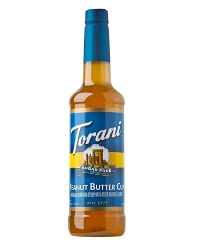 Torani Sugar-Free Peanut Butter Cup drizzle over iced tea for flavor boost.