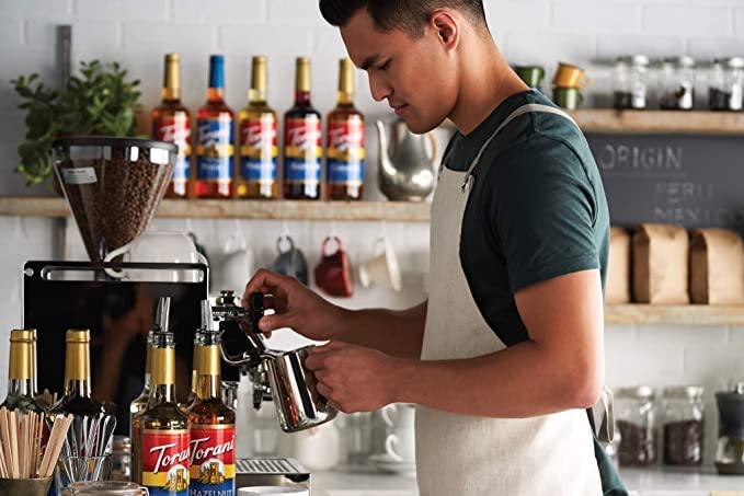 Torani Sugar-Free Syrup Vanilla Bean fridge storage keeps flavor ready for iced drinks.