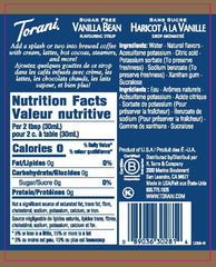Torani Sugar-Free Syrup Vanilla Bean pour enhances beverages without sugar.