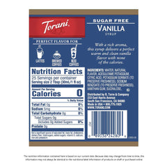 Torani Sugar Free Vanilla added to a coffee latte for vanilla depth.