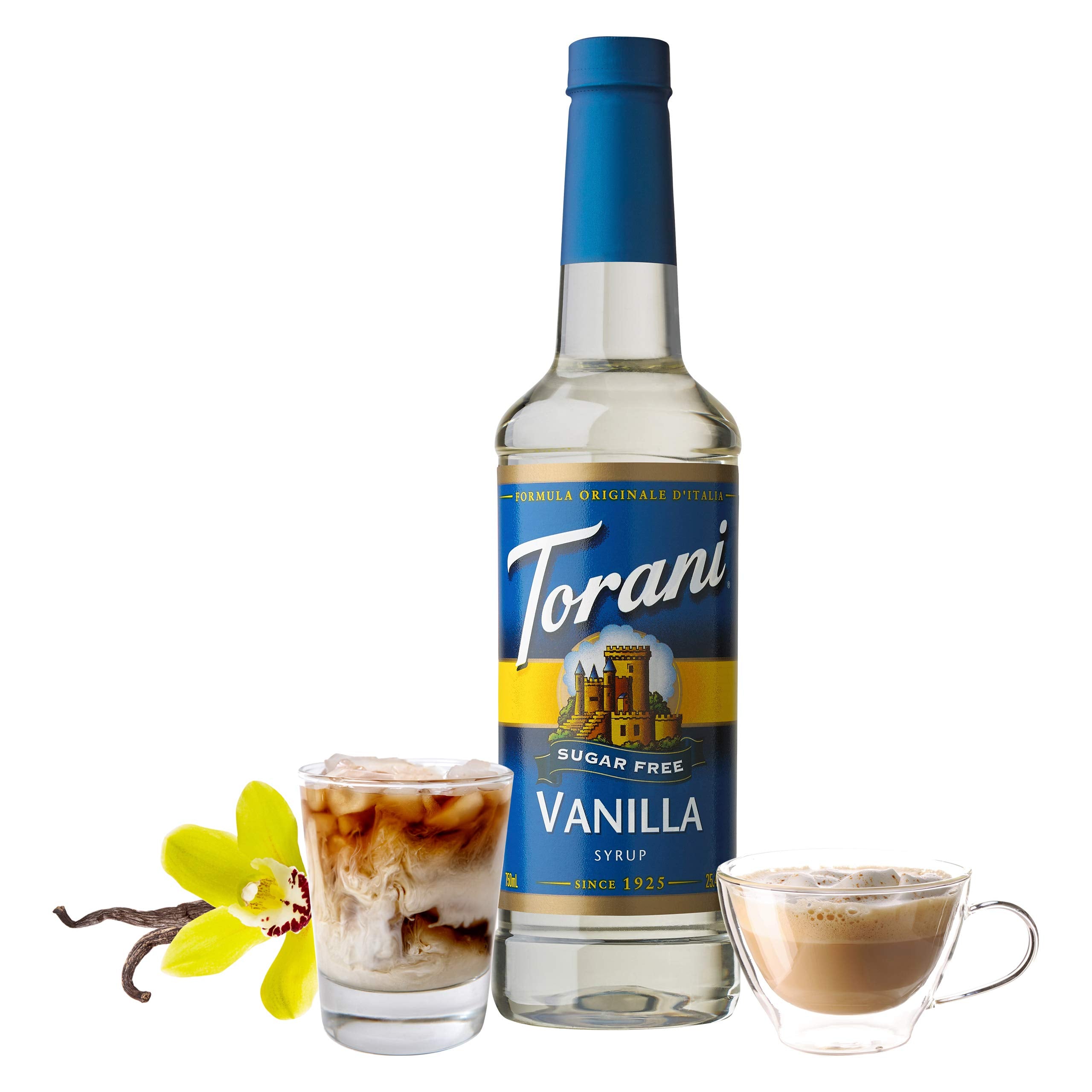 Torani Sugar Free Vanilla tea infusion adds fragrance without sugar.