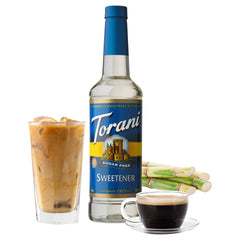 Shelf of Torani Sugar Free Syrup flavors for variety