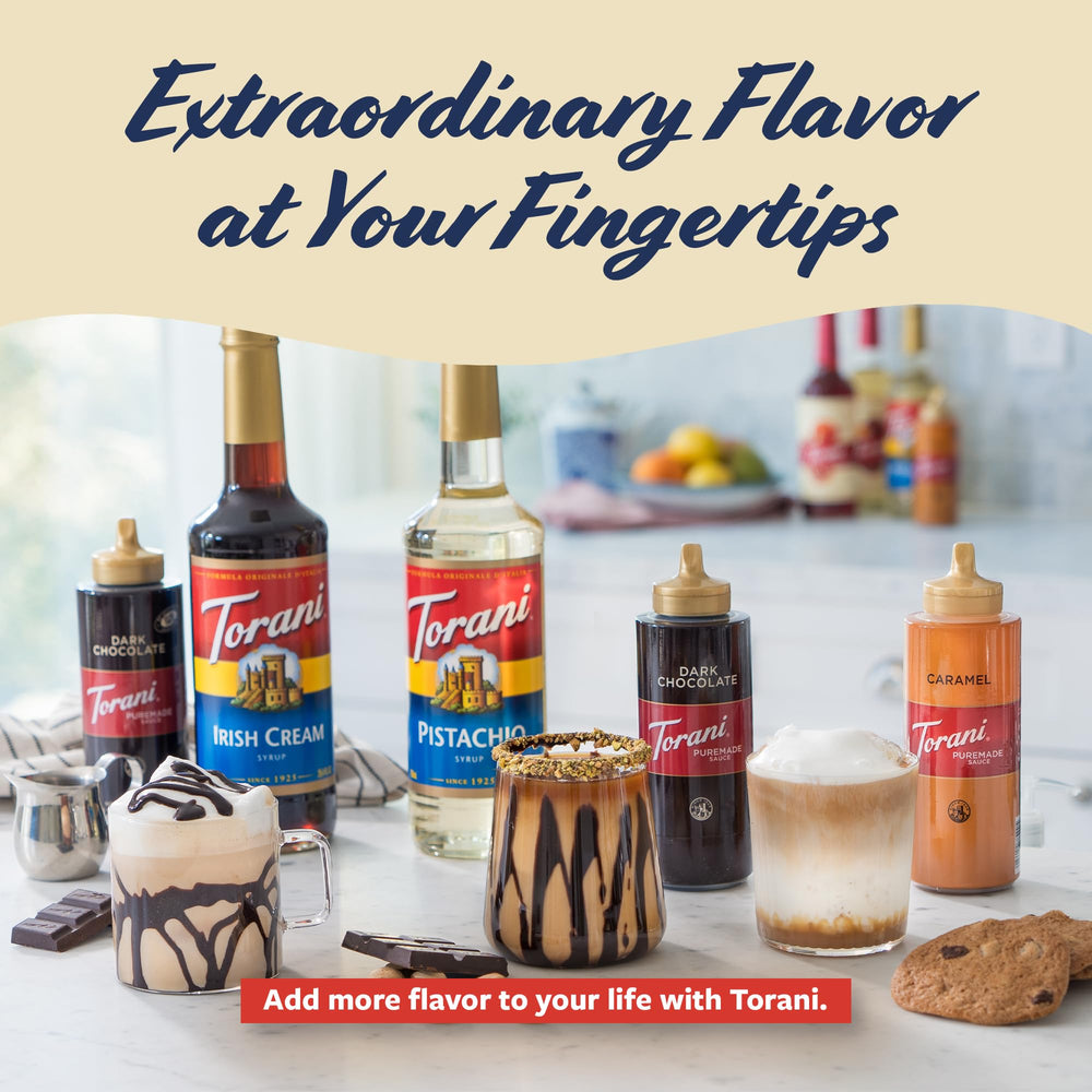 Torani Sugar Free White Chocolate Cappuccino with foam and flavor.