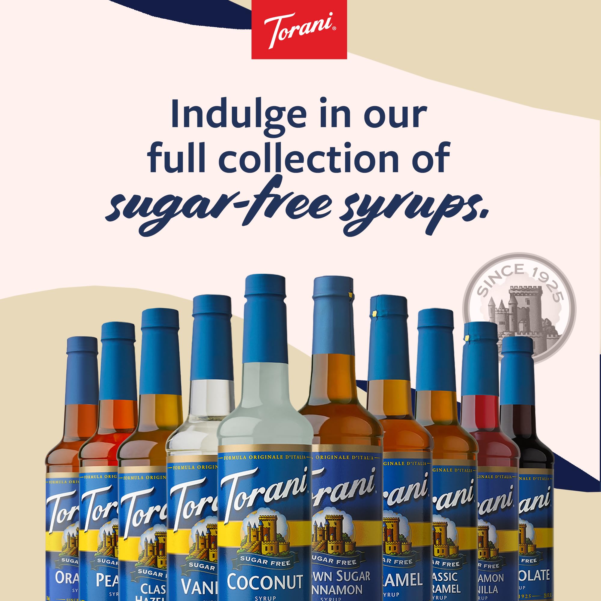 Torani variety syrup ideas for beverages and desserts at home.